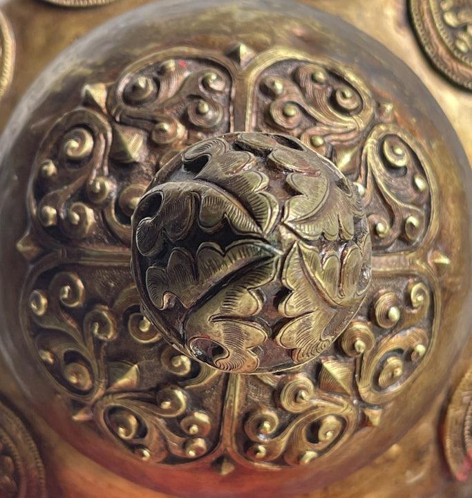 1620 Antique Buddhist Ceremonial Crown for Lama / Priest-WOVENSOULS Antique Textiles & Art Gallery