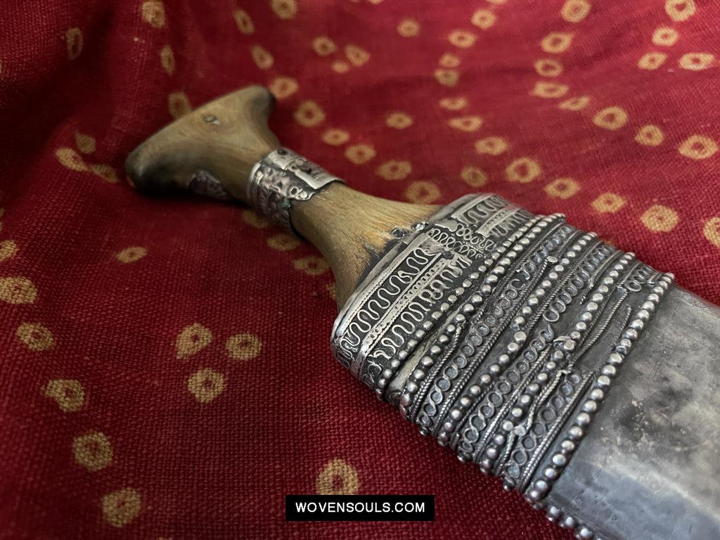 1625 Rare Old Silver Yemen Bedouin Tribal Belt Ornament-WOVENSOULS Antique Textiles & Art Gallery