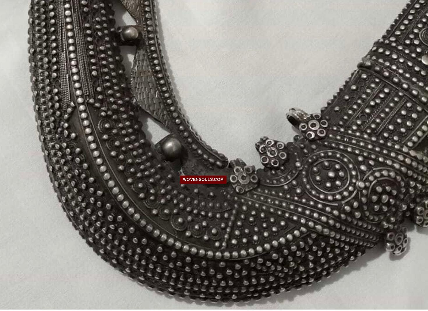 1625 Rare Old Silver Yemen Bedouin Tribal Belt Ornament-WOVENSOULS Antique Textiles & Art Gallery