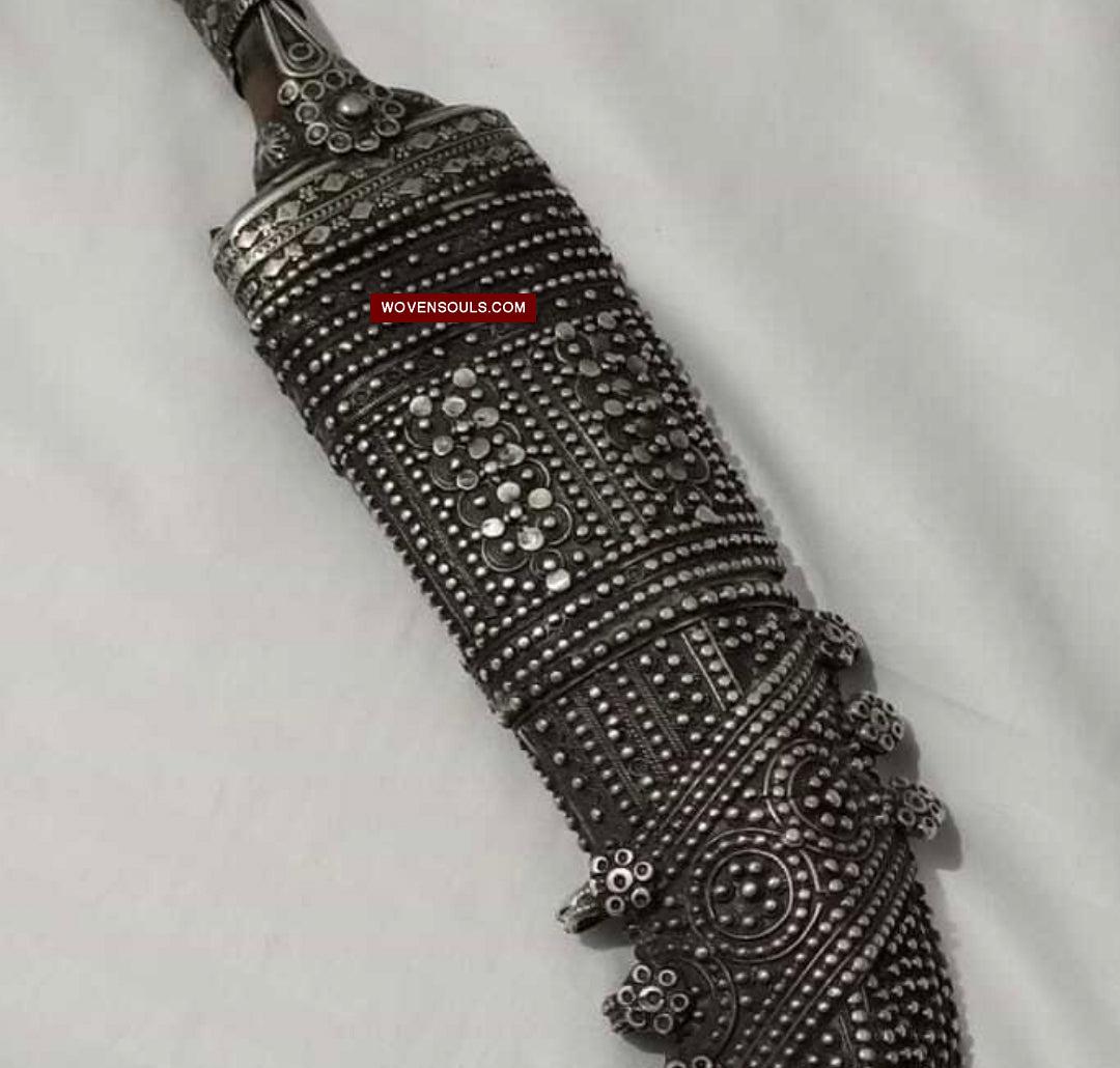 1625 Rare Old Silver Yemen Bedouin Tribal Belt Ornament-WOVENSOULS Antique Textiles & Art Gallery