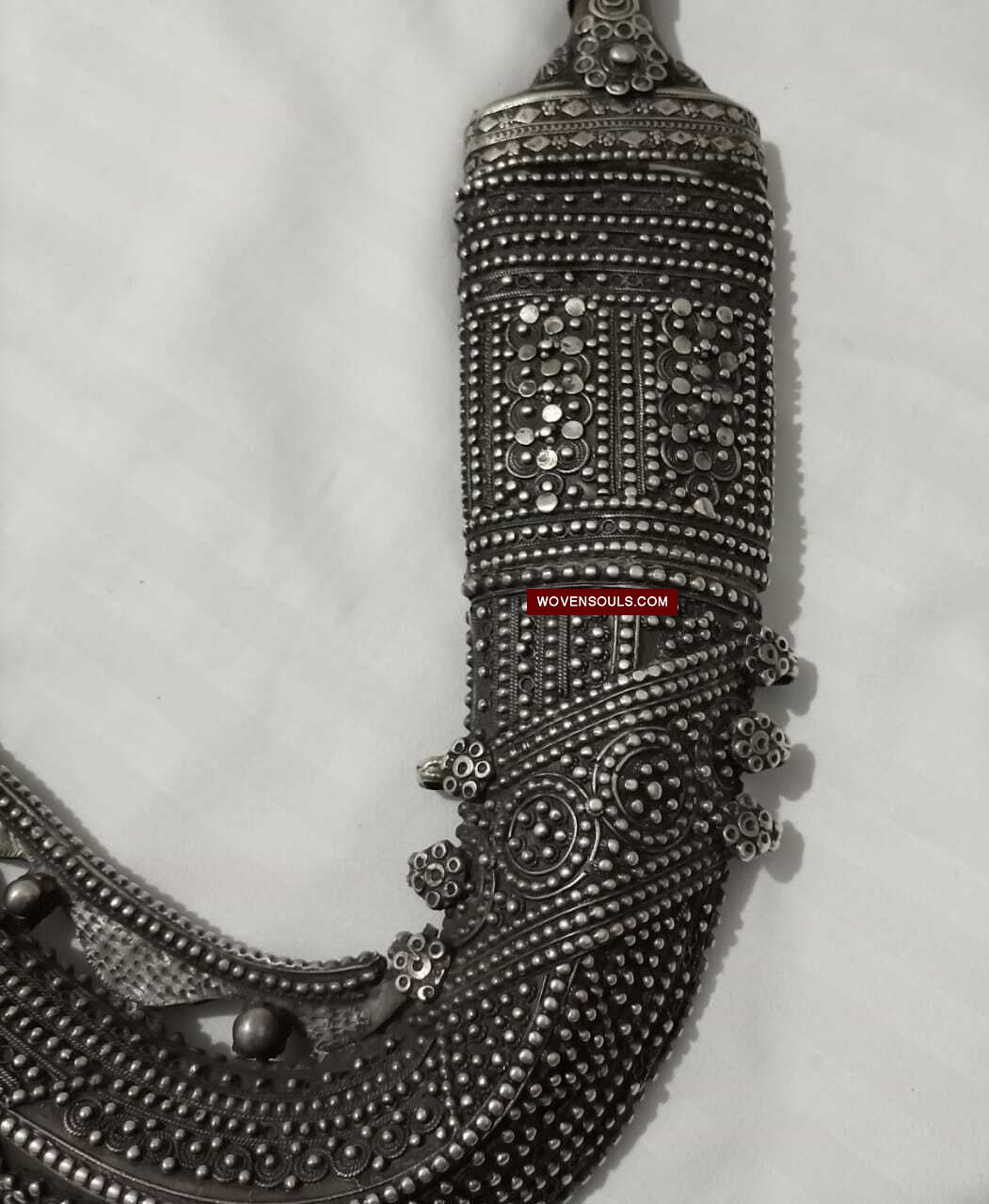 1625 Rare Old Silver Yemen Bedouin Tribal Belt Ornament-WOVENSOULS Antique Textiles & Art Gallery