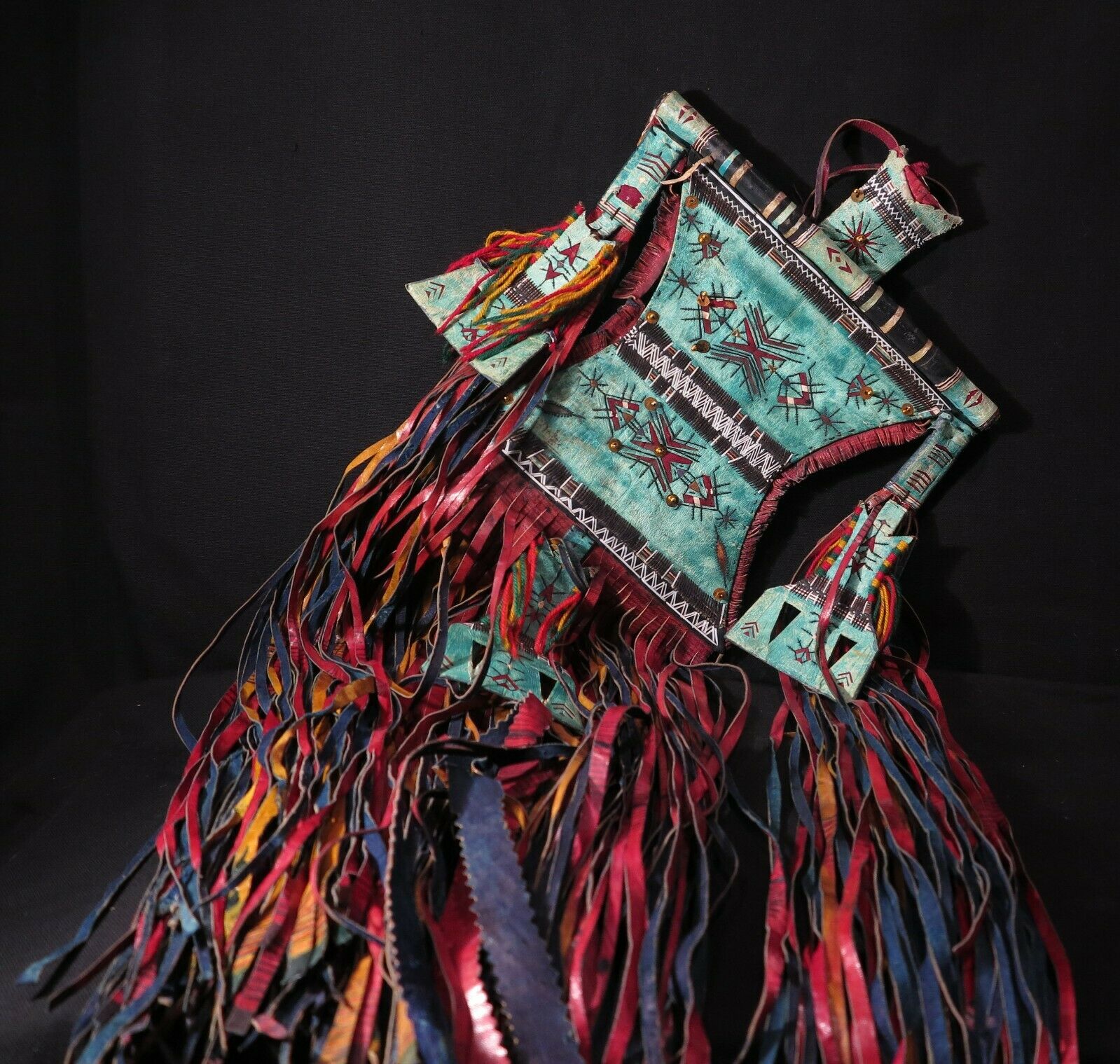 1630 SOLD Old Tuareg Tent Large Amulet Hanging - African Art-WOVENSOULS Antique Textiles & Art Gallery