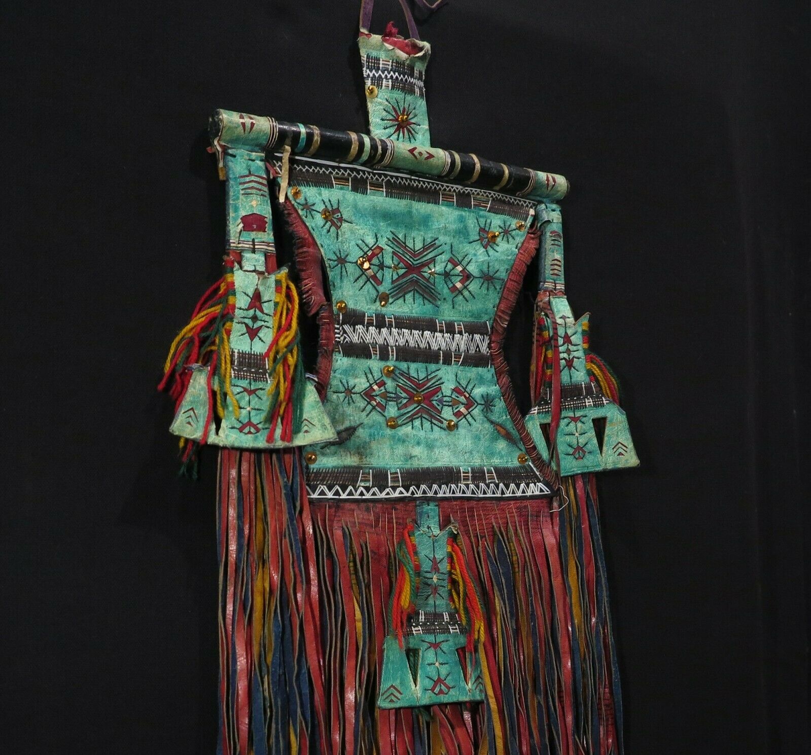 1630 SOLD Old Tuareg Tent Large Amulet Hanging - African Art-WOVENSOULS Antique Textiles & Art Gallery