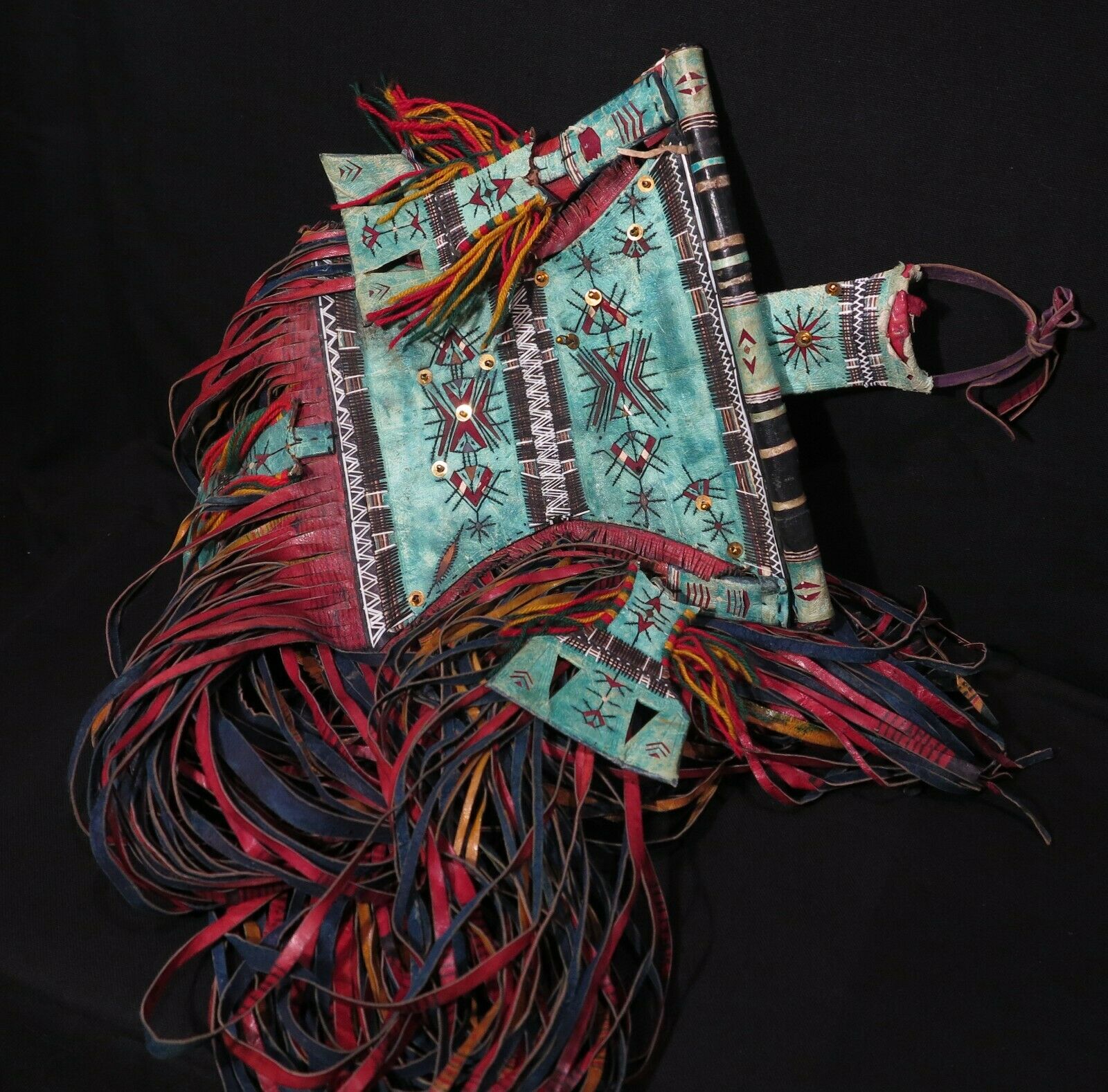 1630 SOLD Old Tuareg Tent Large Amulet Hanging - African Art-WOVENSOULS Antique Textiles & Art Gallery