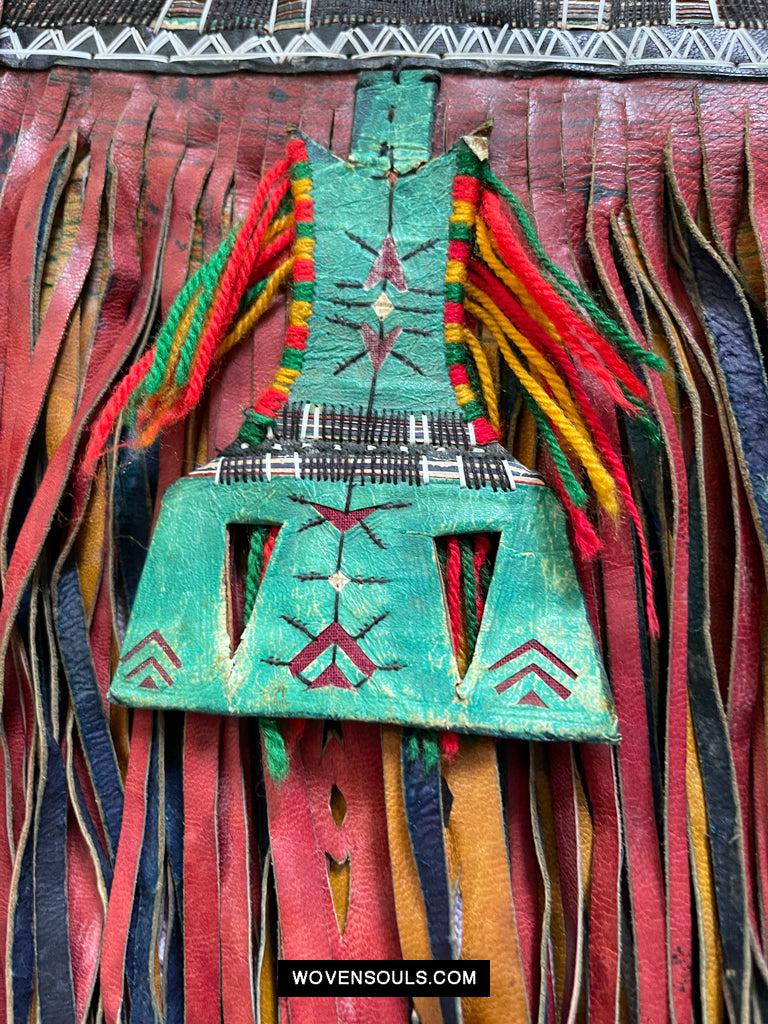 1630 SOLD Old Tuareg Tent Large Amulet Hanging - African Art-WOVENSOULS Antique Textiles & Art Gallery