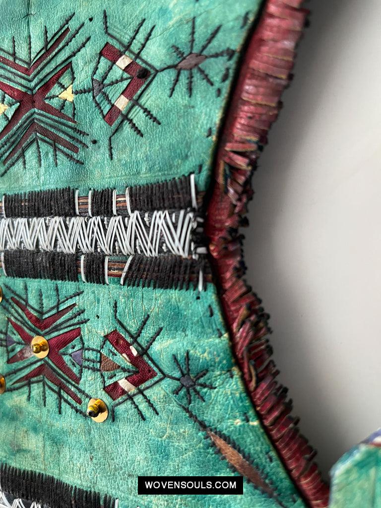 1630 SOLD Old Tuareg Tent Large Amulet Hanging - African Art-WOVENSOULS Antique Textiles & Art Gallery