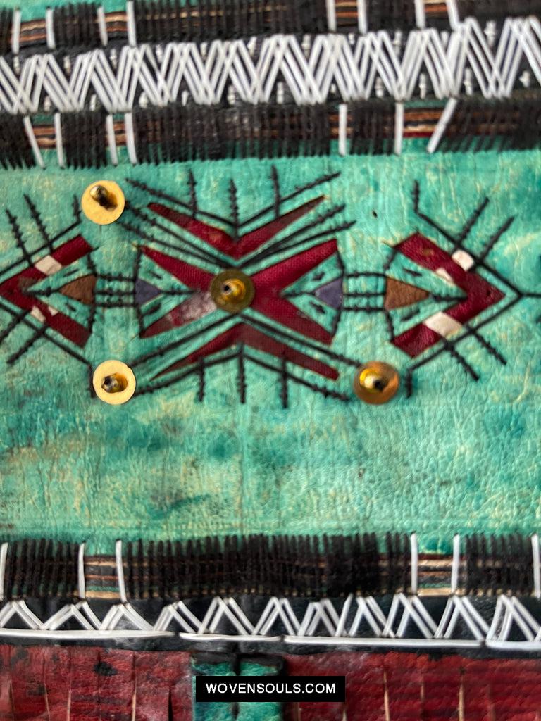 1630 SOLD Old Tuareg Tent Large Amulet Hanging - African Art-WOVENSOULS Antique Textiles & Art Gallery