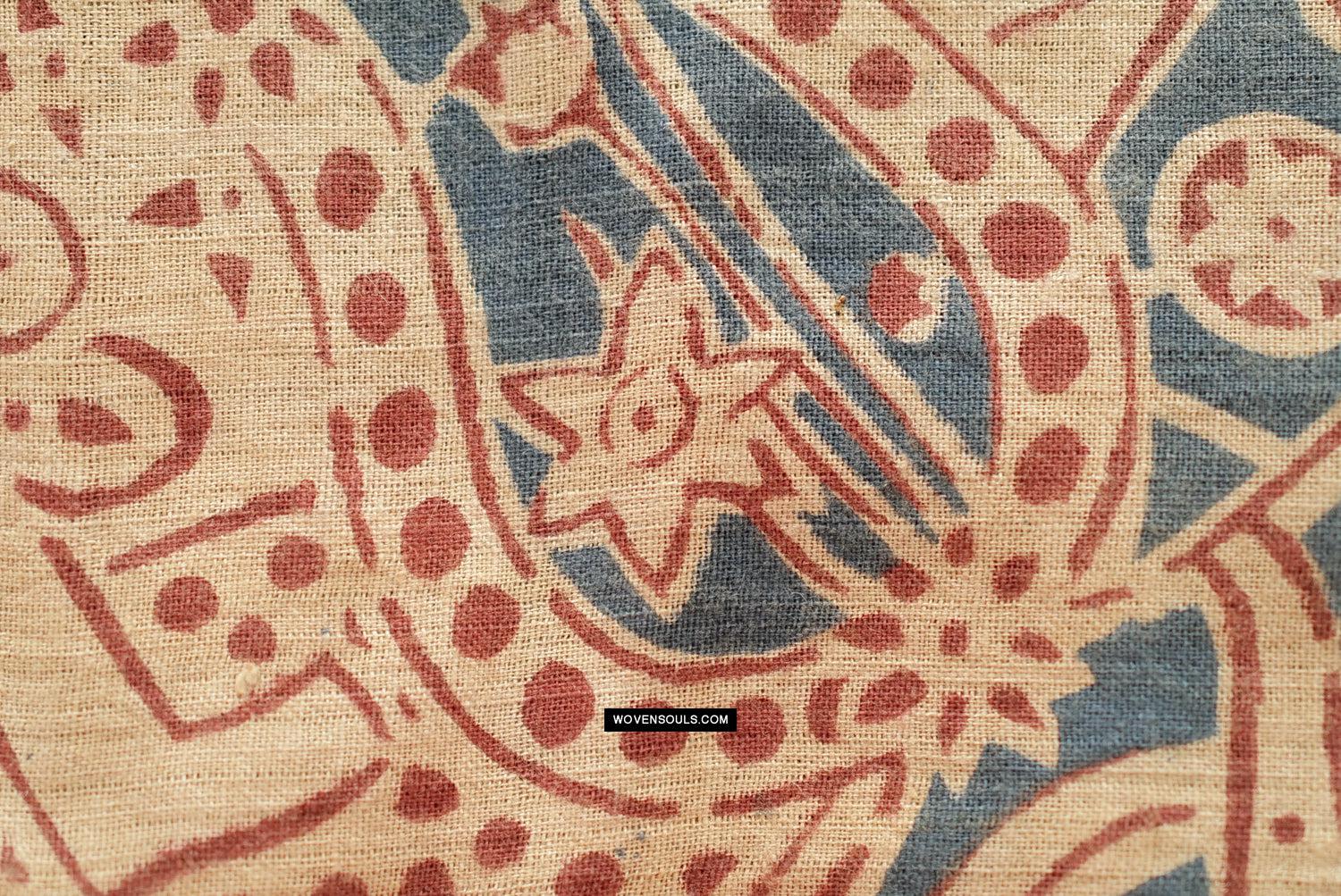 1641 SOLD Large Gujarat Ceremonial Cloth with a Row of Female Musicians-WOVENSOULS Antique Textiles & Art Gallery