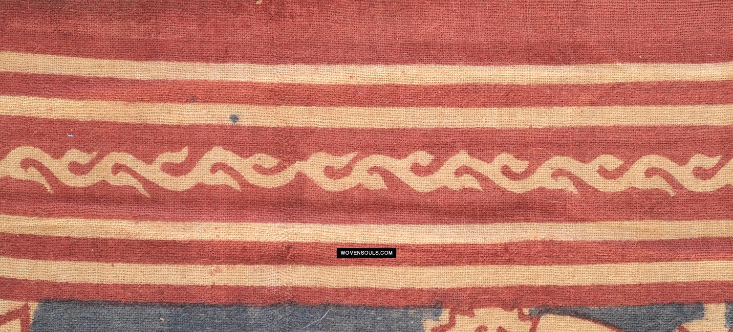 1641 SOLD Large Gujarat Ceremonial Cloth with a Row of Female Musicians-WOVENSOULS Antique Textiles & Art Gallery