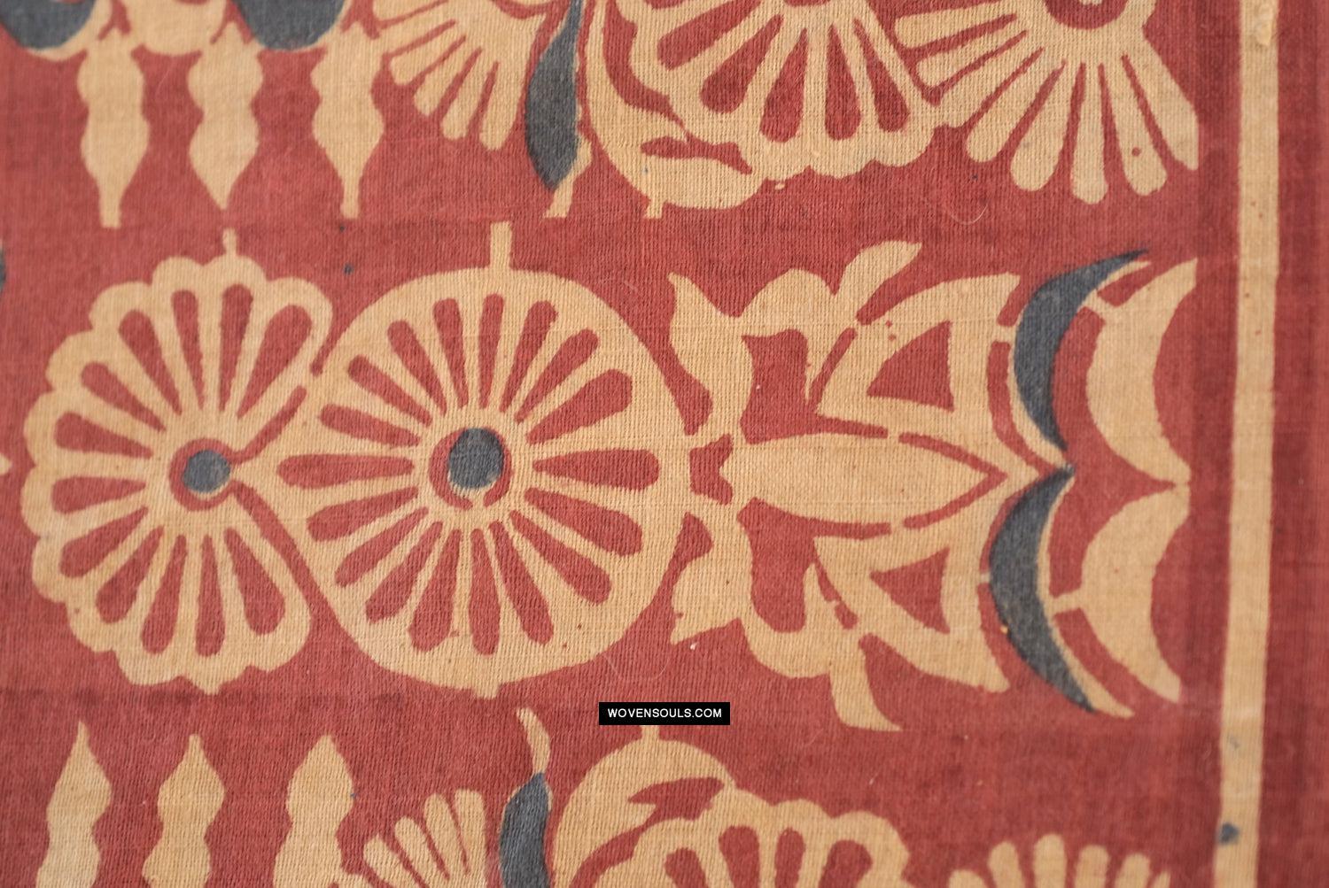 1641 SOLD Large Gujarat Ceremonial Cloth with a Row of Female Musicians-WOVENSOULS Antique Textiles & Art Gallery