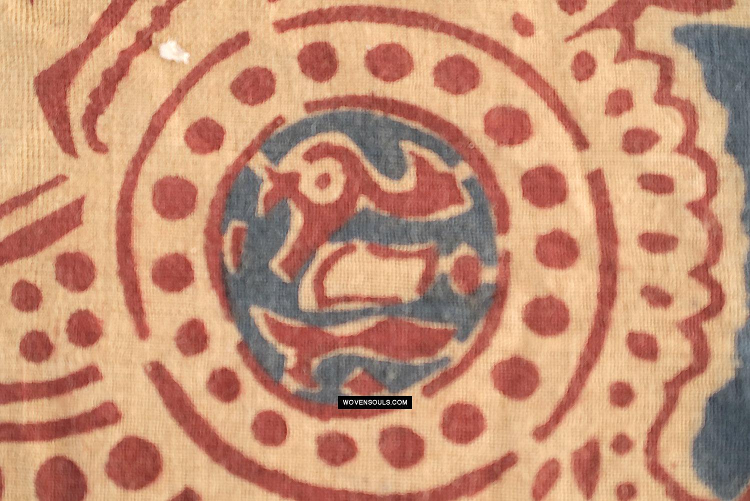 1641 SOLD Large Gujarat Ceremonial Cloth with a Row of Female Musicians-WOVENSOULS Antique Textiles & Art Gallery