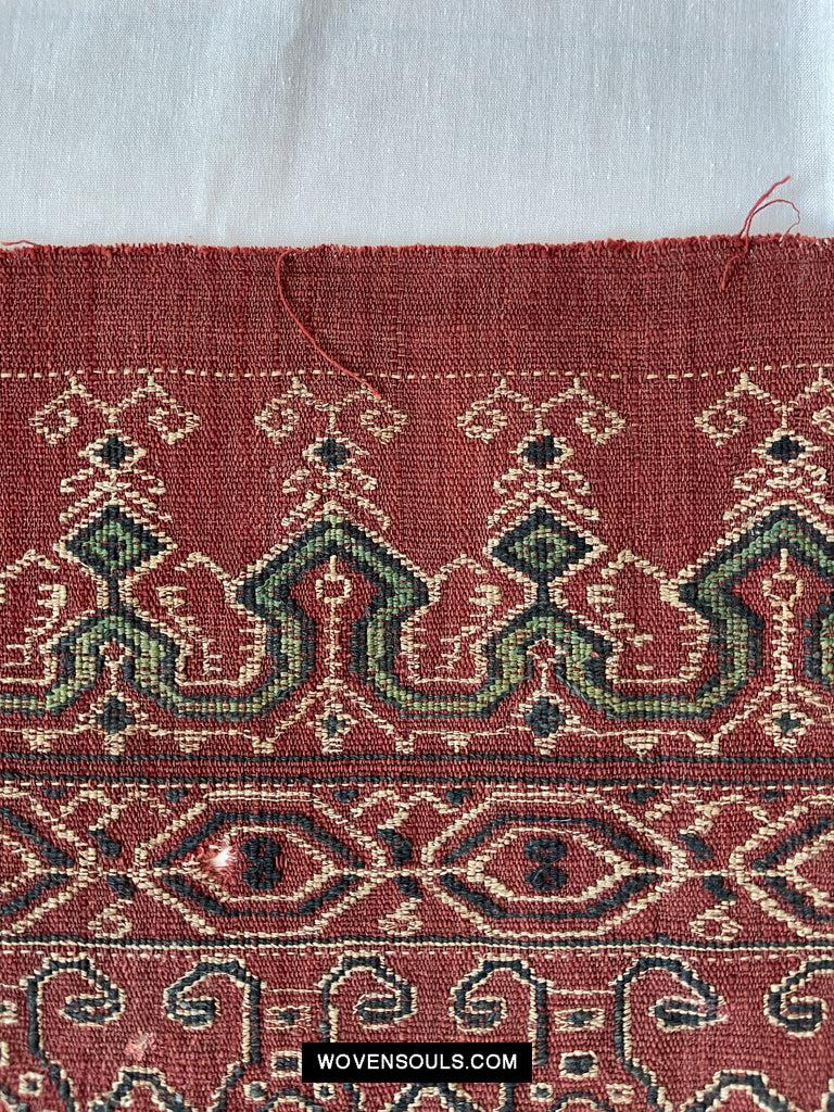1644 Antique Woven Pua Sungkit Iban Textile from Borneo-WOVENSOULS Antique Textiles & Art Gallery