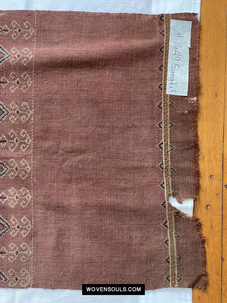 1649 Antique Iban Pua Kumbu Sungkit Singkit Woven Textile with Human Figures-WOVENSOULS Antique Textiles & Art Gallery