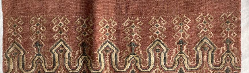 1649 Antique Iban Pua Kumbu Sungkit Singkit Woven Textile with Human Figures-WOVENSOULS Antique Textiles & Art Gallery