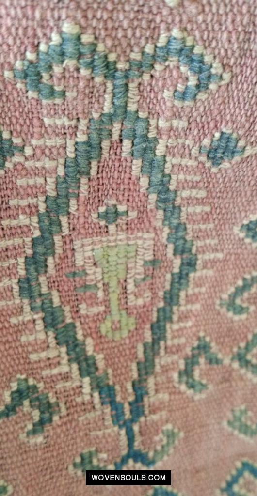 1649 Antique Iban Pua Kumbu Sungkit Singkit Woven Textile with Human Figures-WOVENSOULS Antique Textiles & Art Gallery