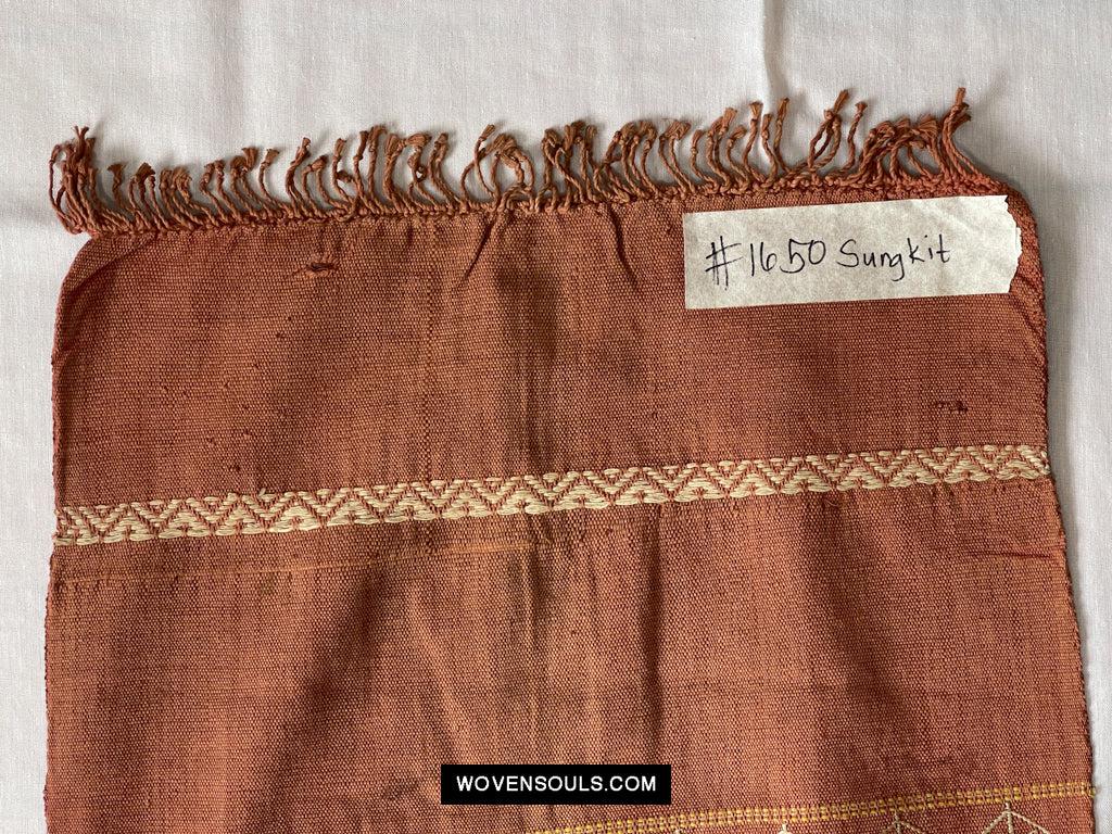 1650 Antique Iban Pua Kumbu Sungkit Singkit Woven Textile with Serpent Dragon-WOVENSOULS Antique Textiles & Art Gallery