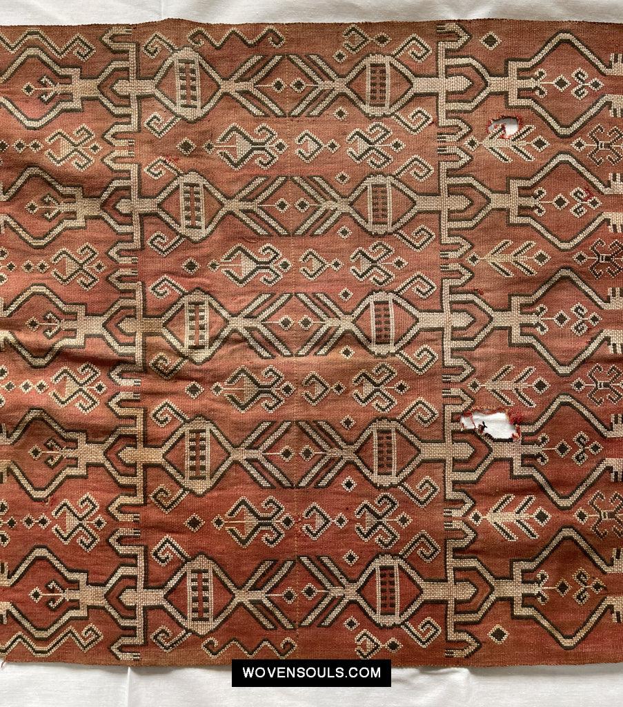 1651 Antique Iban Pua Kumbu Sungkit Singkit Woven Textile with Human Figures-WOVENSOULS Antique Textiles & Art Gallery