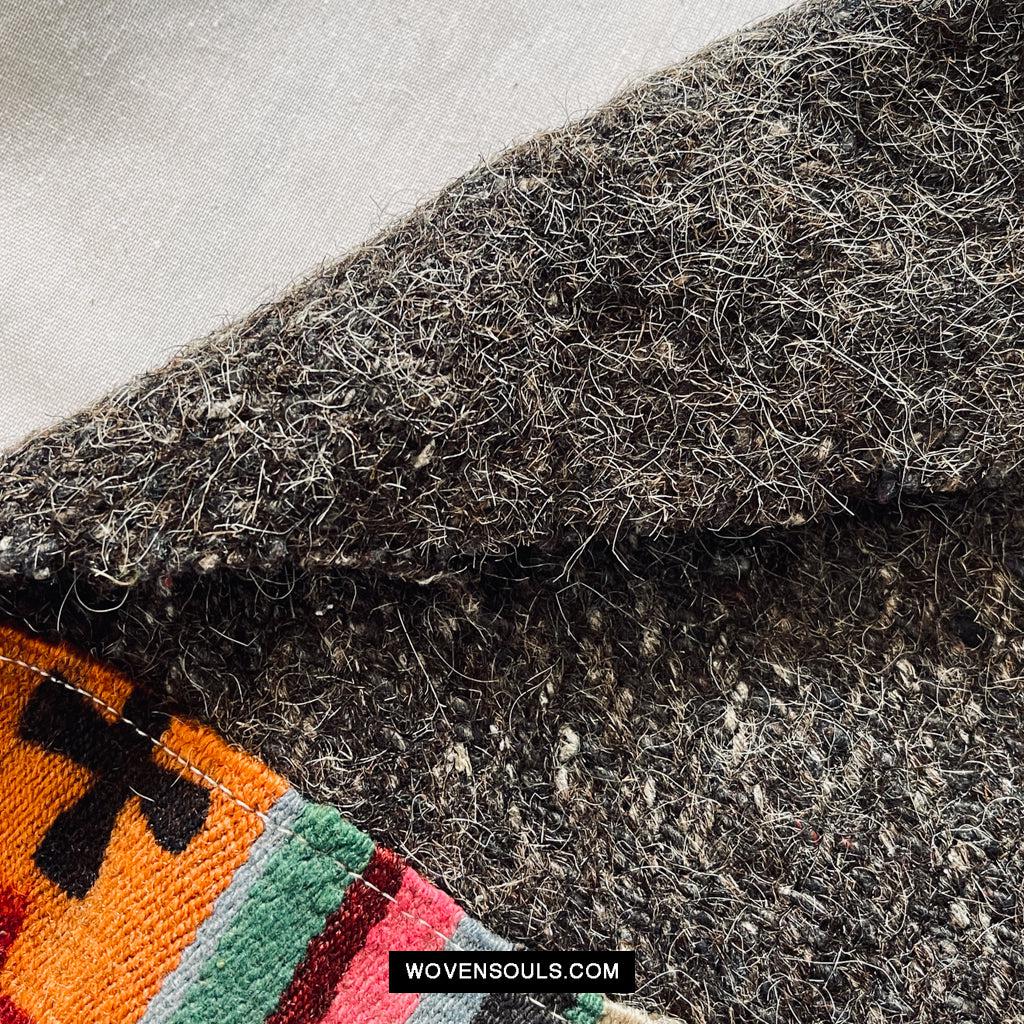 1657 Small Vintage Tibetan Nomadic Animal Blanket-WOVENSOULS Antique Textiles & Art Gallery