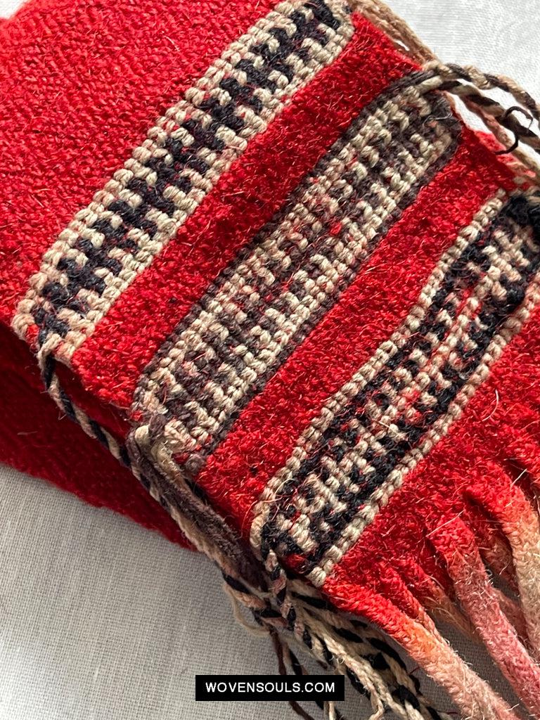 1659 Old Handwoven Tibet Sash Belt-WOVENSOULS Antique Textiles & Art Gallery