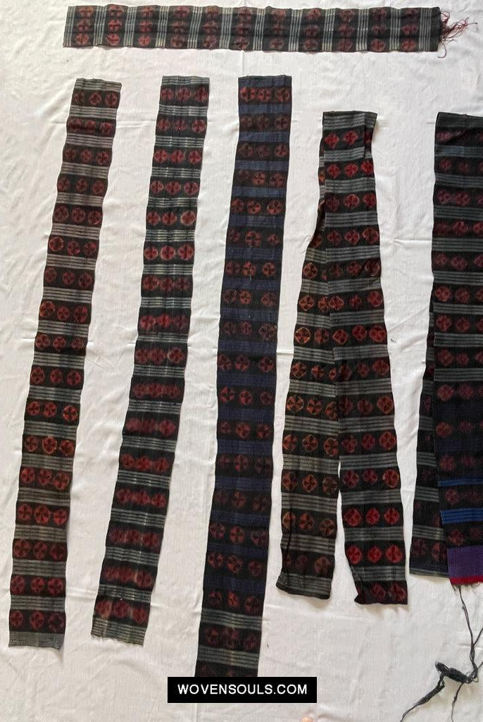 1660 Set of Vintage Himalayan Kaabo Fragments-WOVENSOULS Antique Textiles & Art Gallery