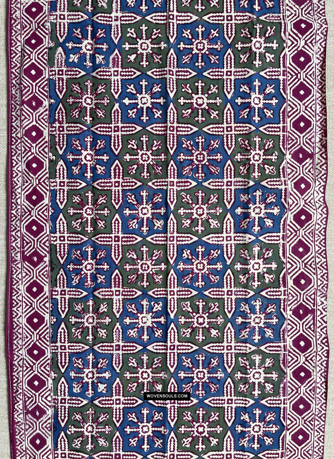 1661 Vintage Batik Textile with Patola Motif-WOVENSOULS Antique Textiles & Art Gallery