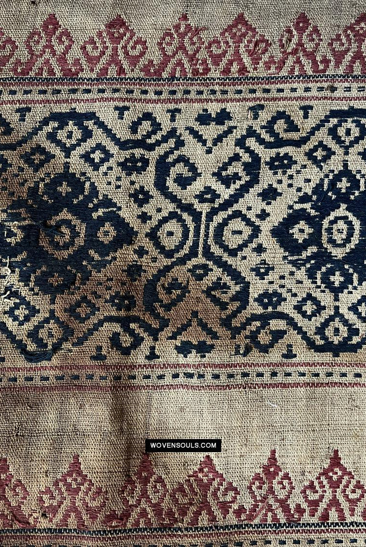 1662 Rare Balinese Motif Tampan Shipcloth Textile-WOVENSOULS Antique Textiles & Art Gallery
