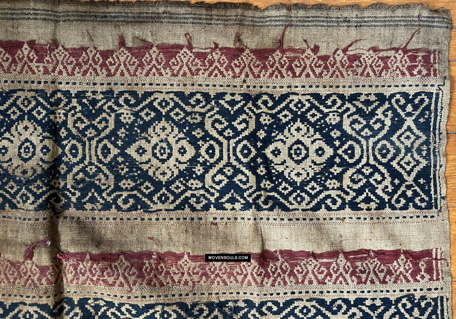 1662 Rare Balinese Motif Tampan Shipcloth Textile-WOVENSOULS Antique Textiles & Art Gallery