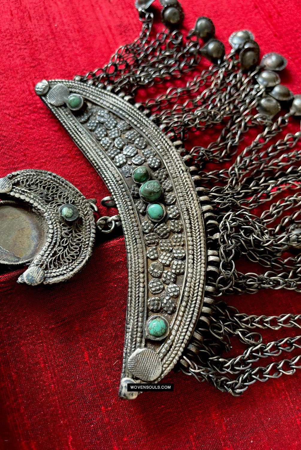 1664 Raro copricapo Perak di qualità museale dal Ladakh-WOVENSOULS Tessuti antichi e Galleria d'arte
