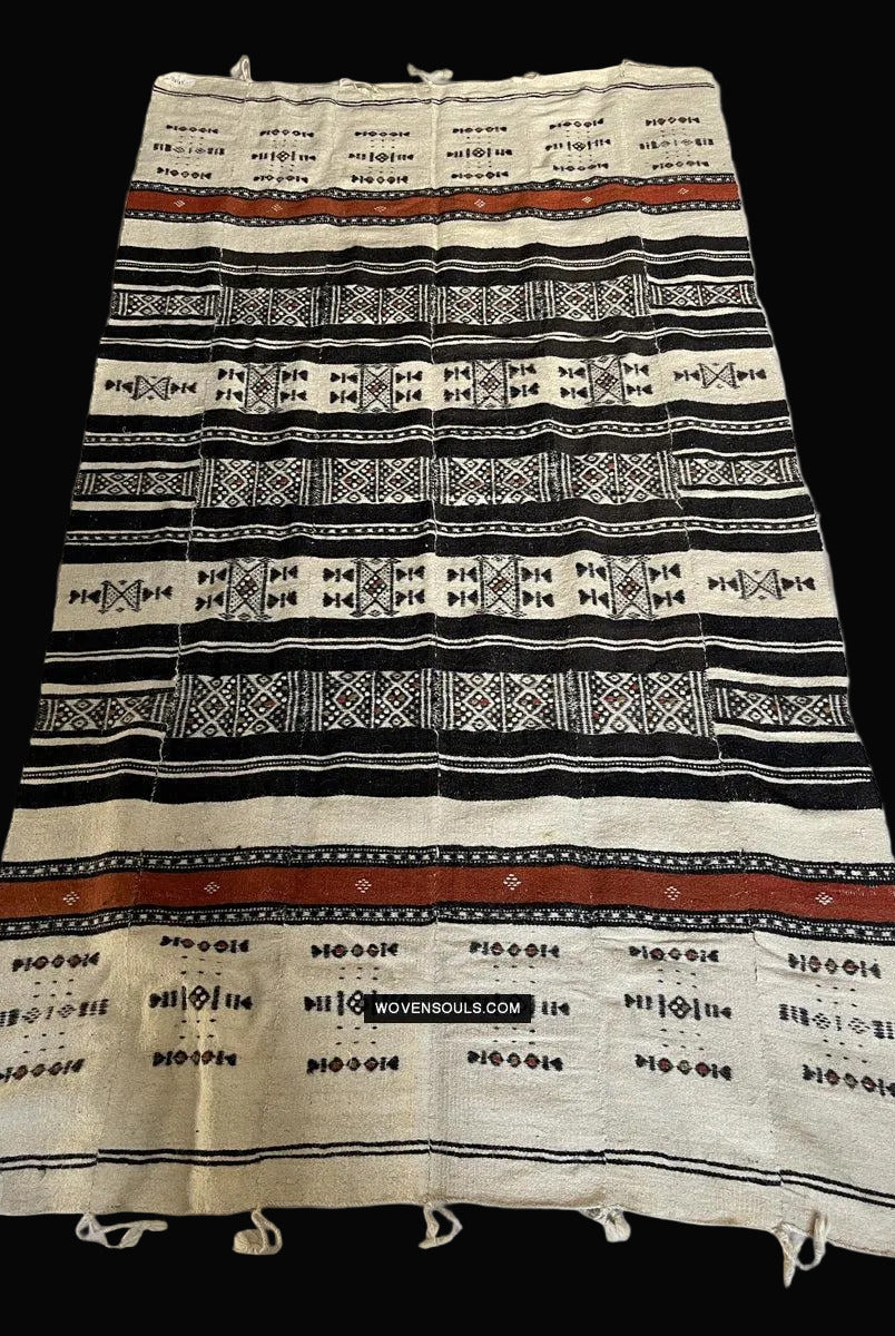 1665 Vintage Fulani Gewebte Decke Textil - Afrikanische Weberei-WOVENSOULS Galerie für antike Textilien und Kunst