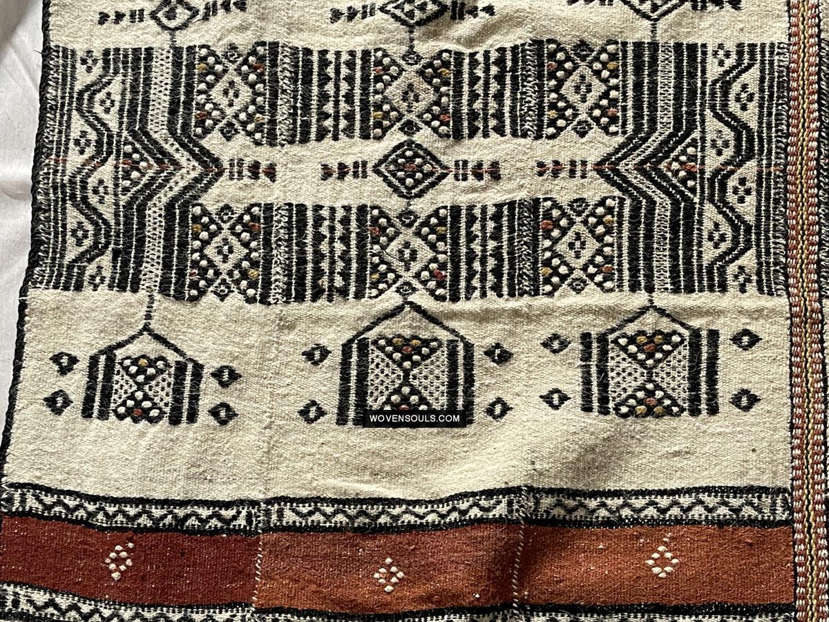 1667 Vintage Fulani Woven Blanket Textile - African Weaving-WOVENSOULS Antique Textiles & Art Gallery