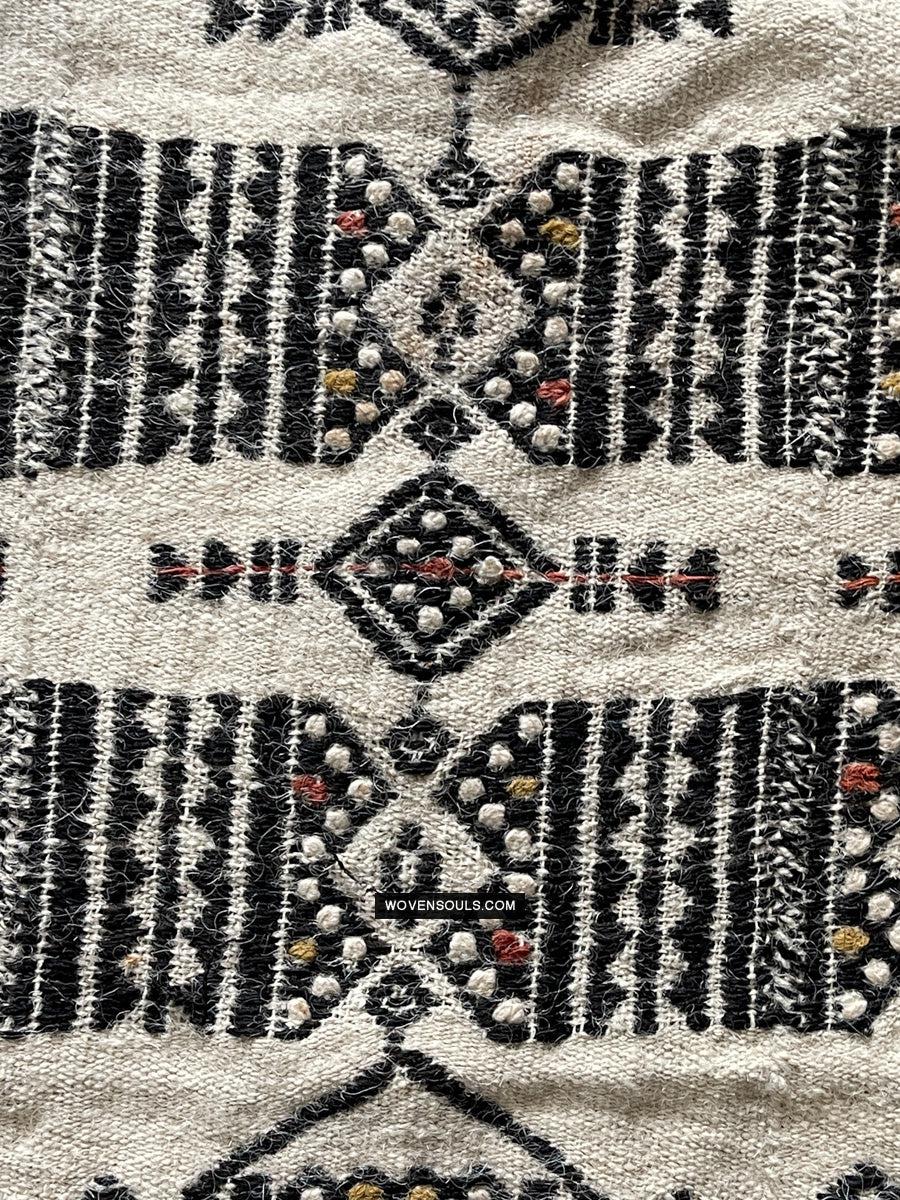 1667 Vintage Fulani Woven Blanket Textile - African Weaving-WOVENSOULS Antique Textiles & Art Gallery