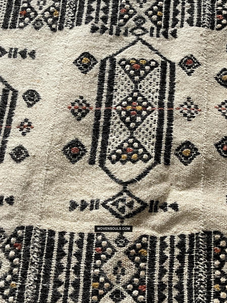 1667 Vintage Fulani Woven Blanket Textile - African Weaving-WOVENSOULS Antique Textiles & Art Gallery