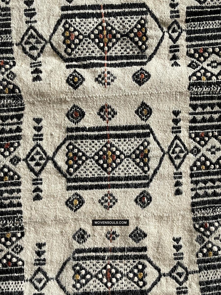 1667 Vintage Fulani Woven Blanket Textile - African Weaving-WOVENSOULS Antique Textiles & Art Gallery