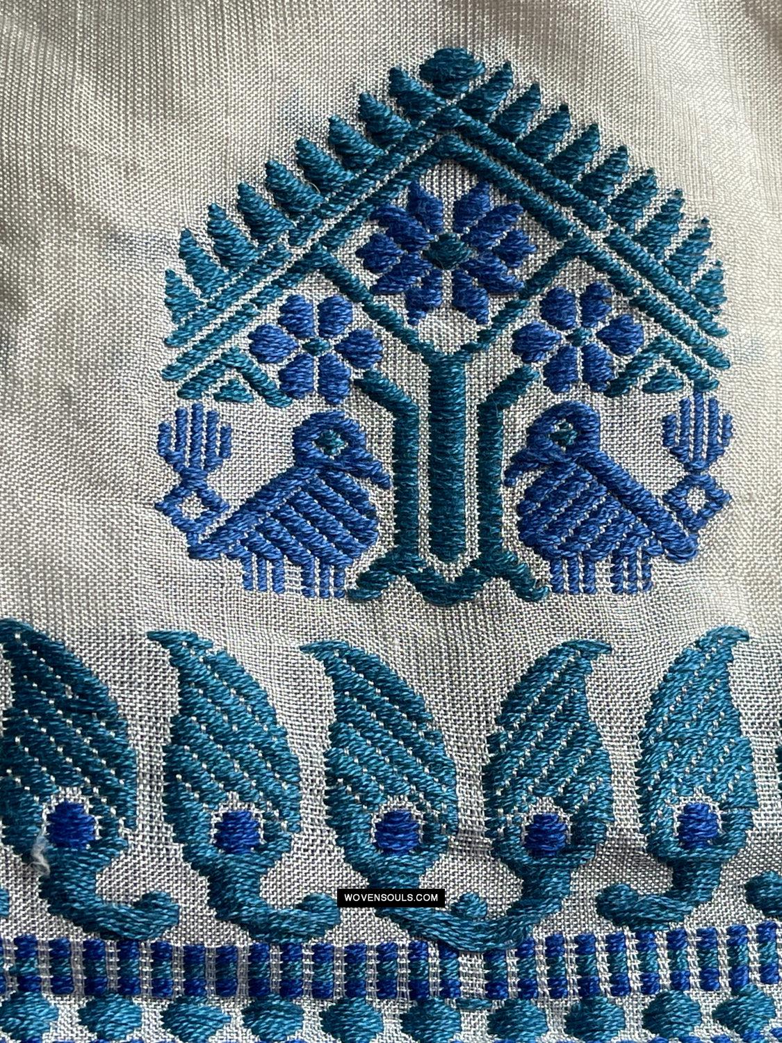 1668 Handwoven Silk Assamese Scarf - Recently Made-WOVENSOULS Antique Textiles & Art Gallery