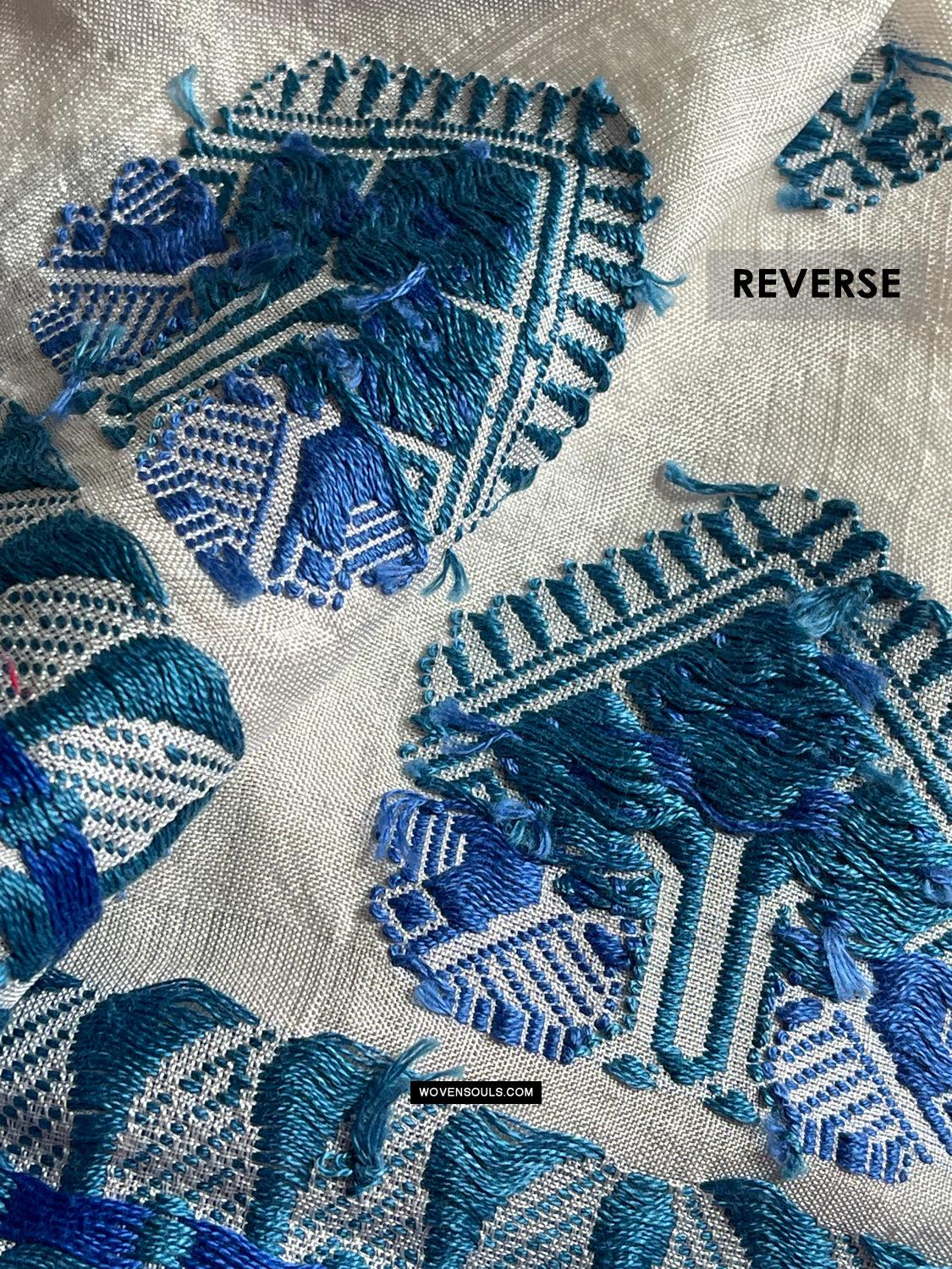 1668 Handwoven Silk Assamese Scarf - Recently Made-WOVENSOULS Antique Textiles & Art Gallery