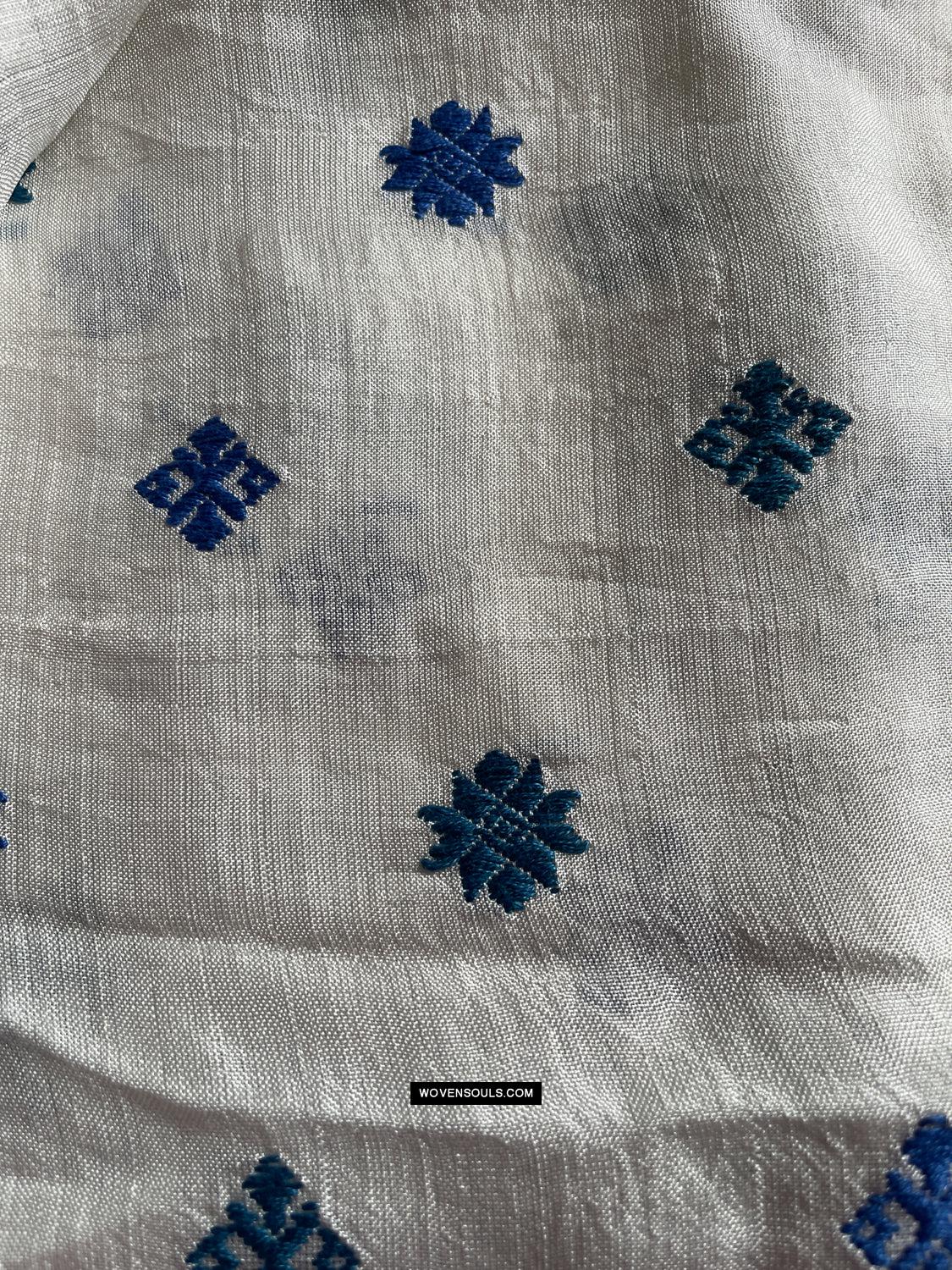 1668 Handwoven Silk Assamese Scarf - Recently Made-WOVENSOULS Antique Textiles & Art Gallery