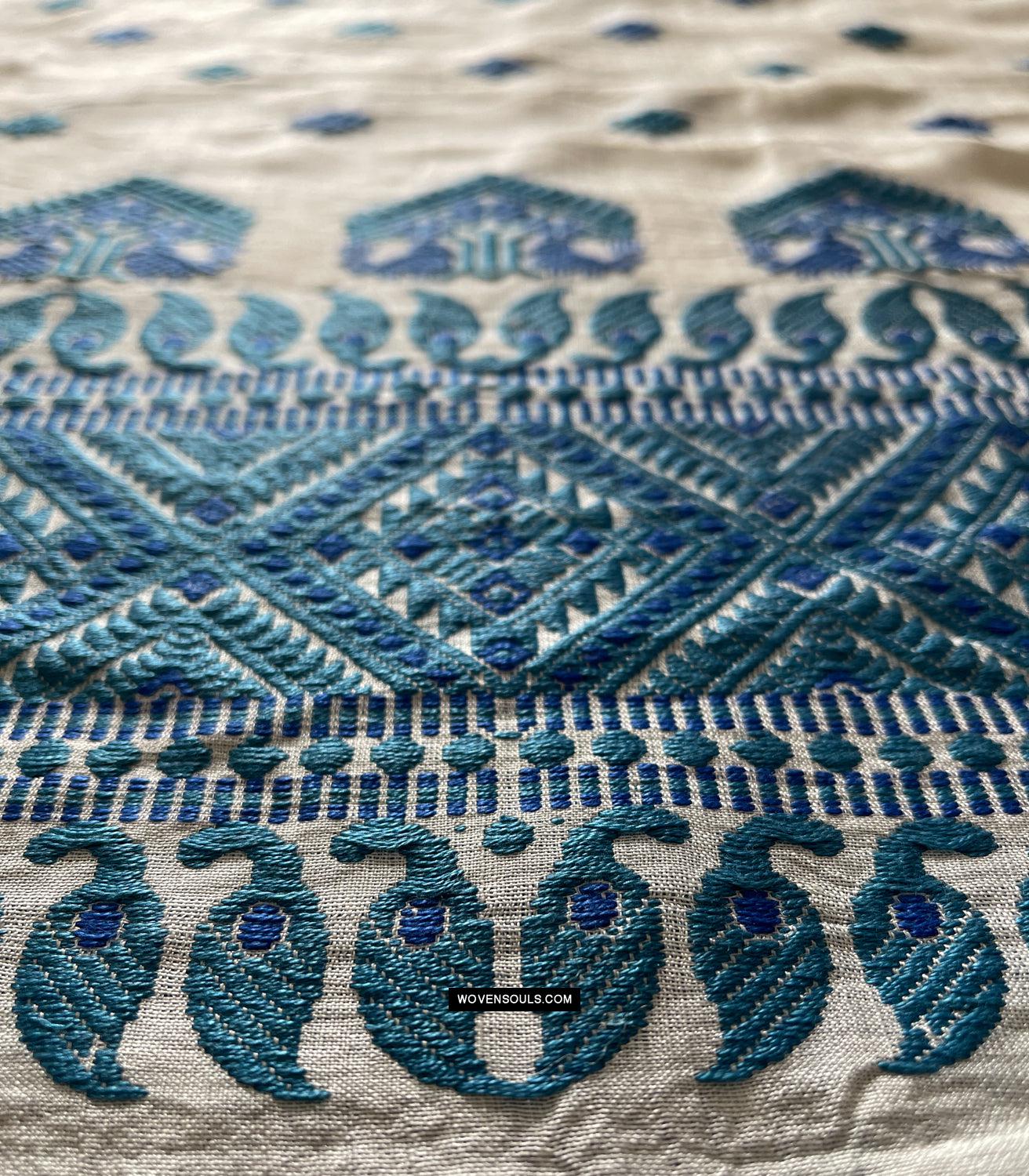 1668 Handwoven Silk Assamese Scarf - Recently Made-WOVENSOULS Antique Textiles & Art Gallery