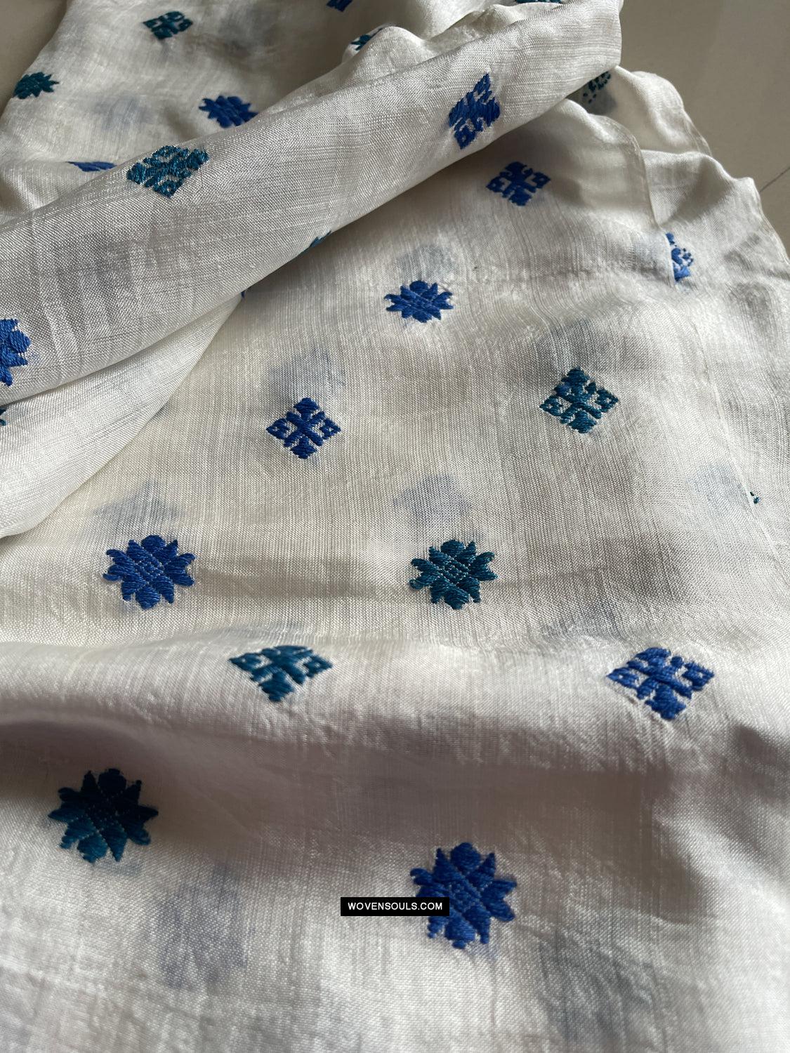 1668 Handwoven Silk Assamese Scarf - Recently Made-WOVENSOULS Antique Textiles & Art Gallery