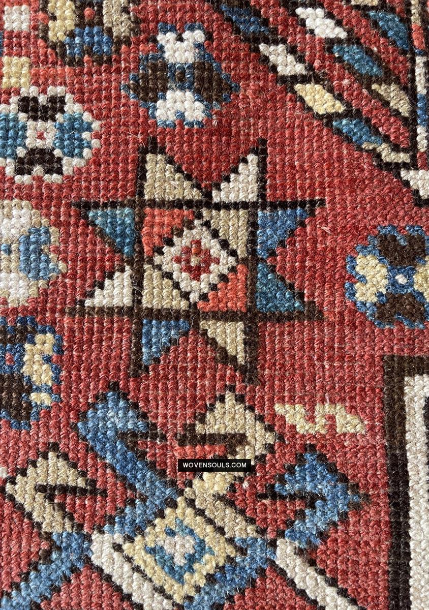 1671 Antique Cloudband Kazak Rug with Human Motifs-WOVENSOULS Antique Textiles & Art Gallery