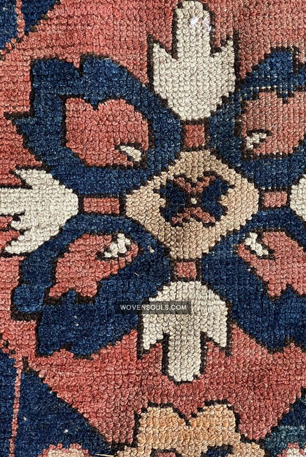 1672 Antique Chelaberd Eagle Kazak Rug with Human Motifs-WOVENSOULS Antique Textiles & Art Gallery