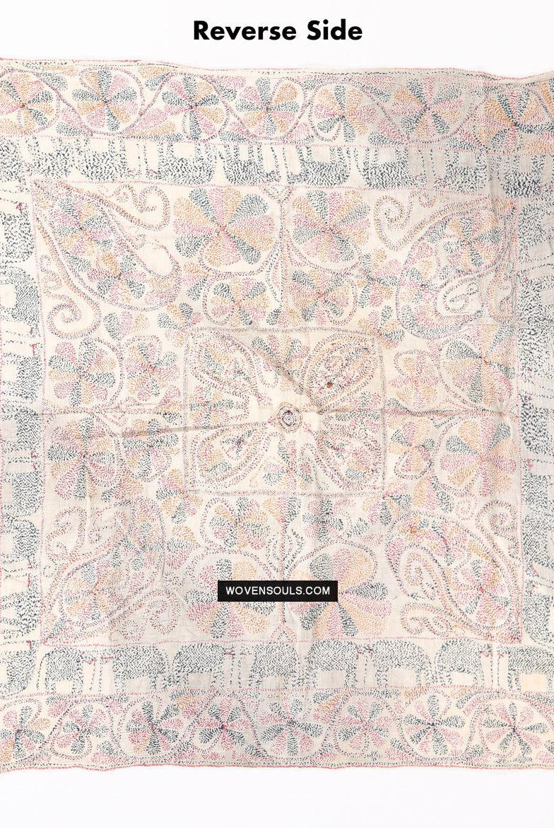 1676 Alte Kantha-Stickerei, bengalische Textilkunst-WOVENSOULS Galerie für antike Textilien und Kunst