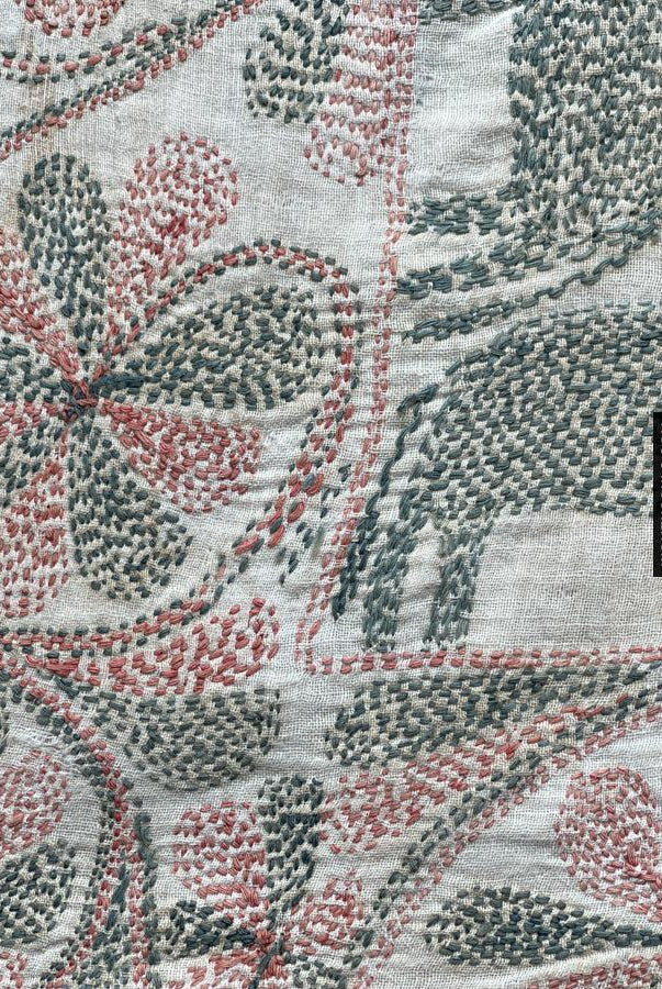 1676 Old Kantha Embroidery Bengal Textile Art-WOVENSOULS Antique Textiles & Art Gallery