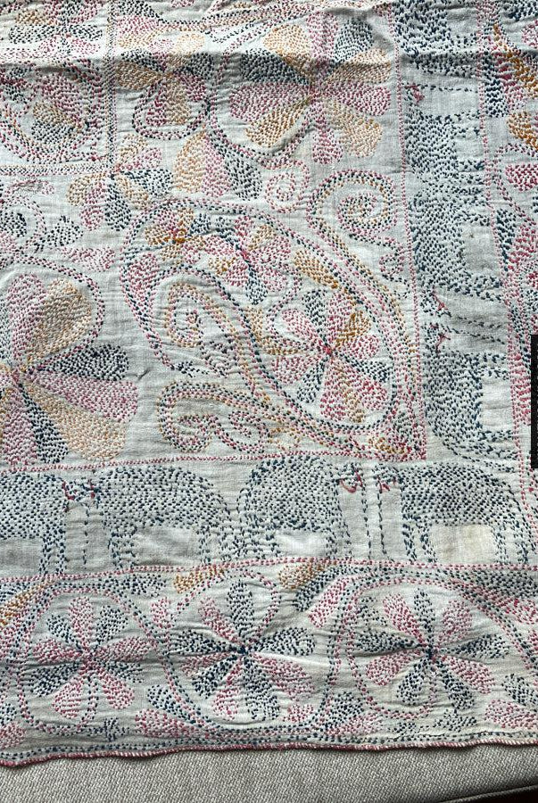 1676 Alte Kantha-Stickerei, bengalische Textilkunst-WOVENSOULS Galerie für antike Textilien und Kunst