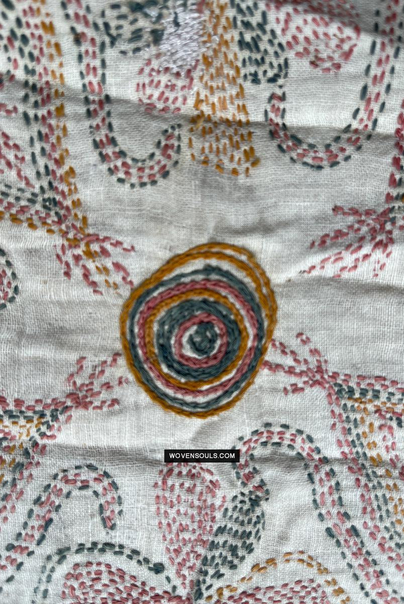 1676 Alte Kantha-Stickerei, bengalische Textilkunst-WOVENSOULS Galerie für antike Textilien und Kunst