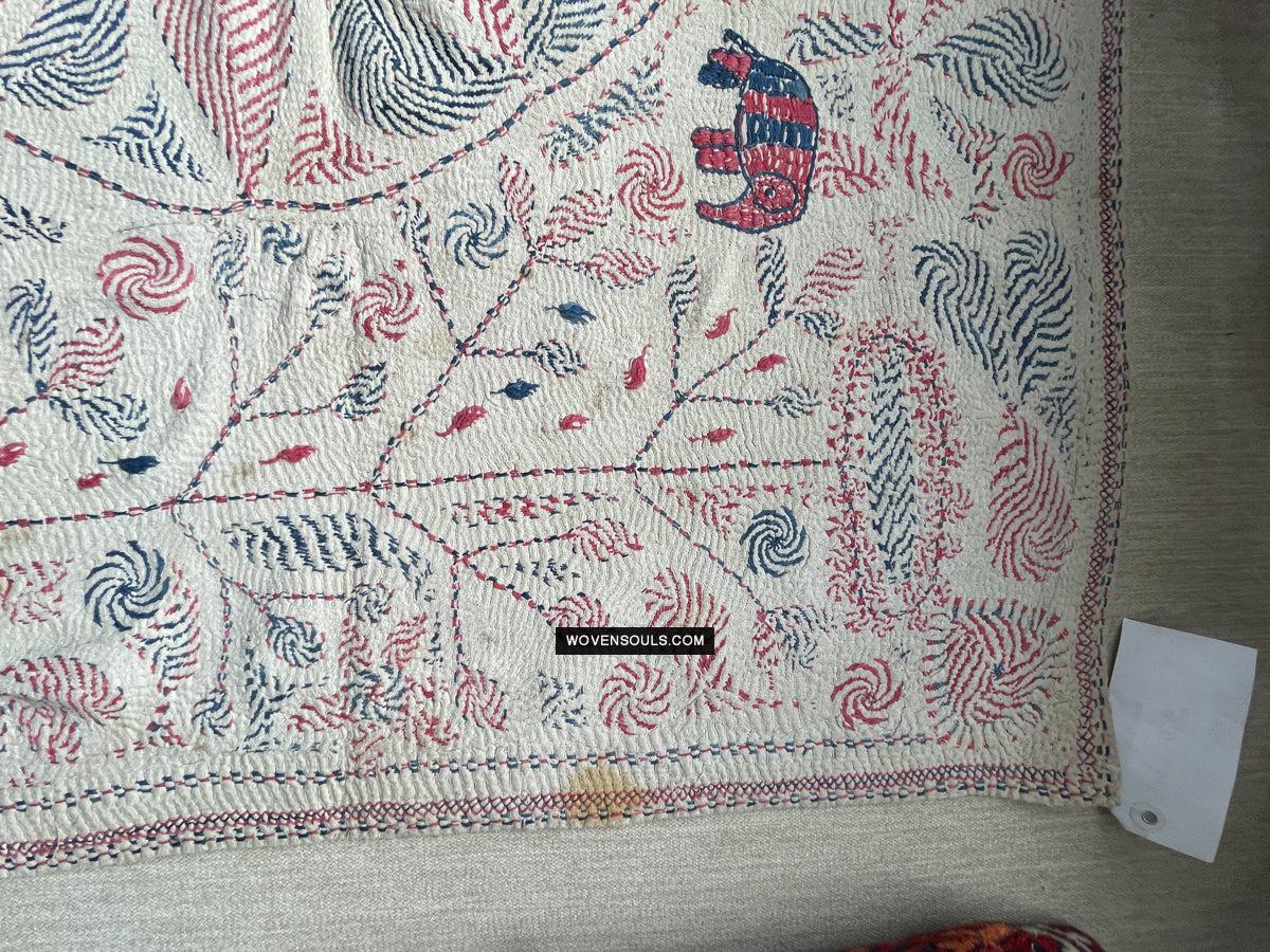 1677 Old Kantha Embroidery Bengal Textile Art-WOVENSOULS Antique Textiles & Art Gallery