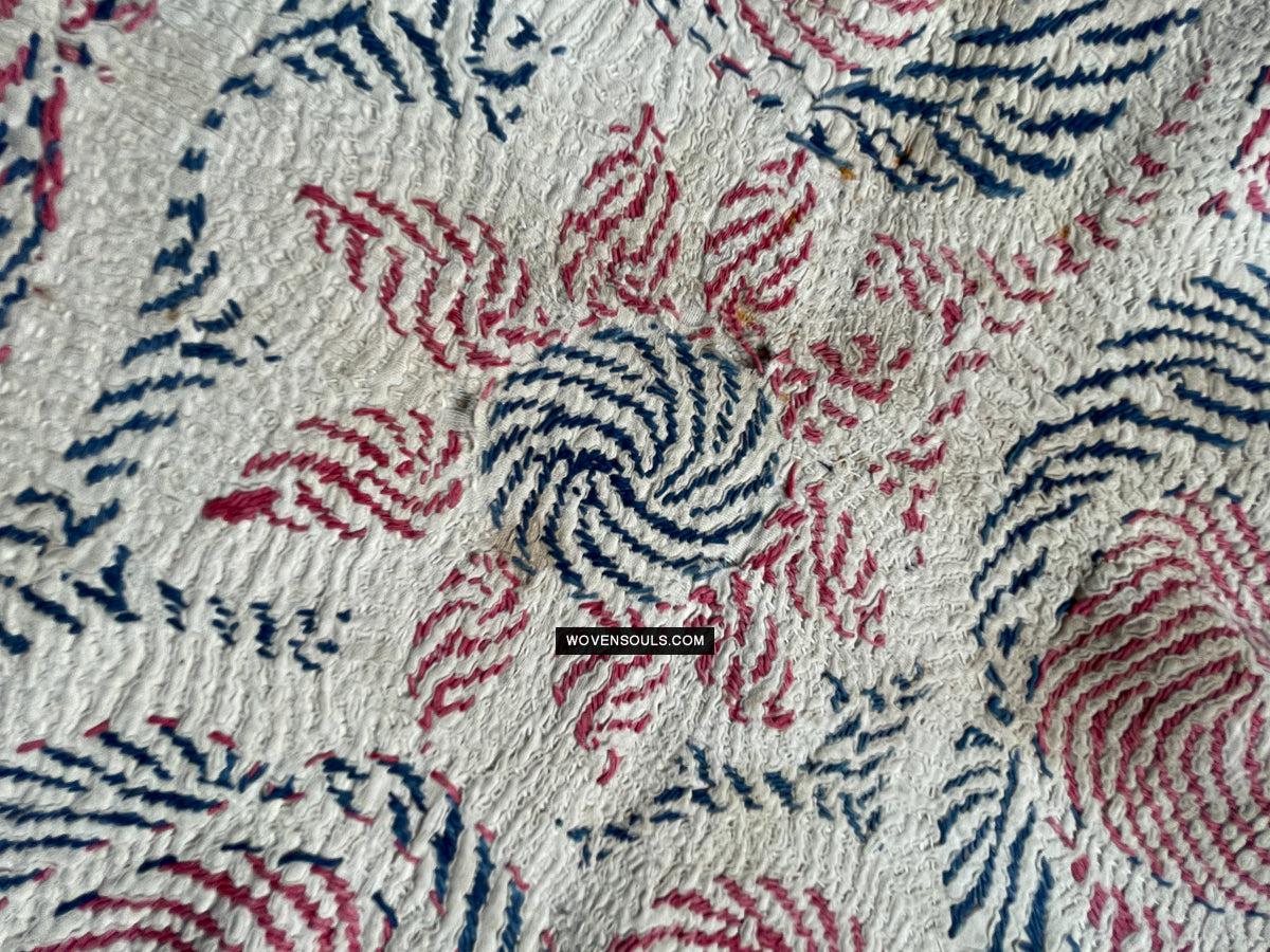1677 Old Kantha Embroidery Bengal Textile Art-WOVENSOULS Antique Textiles & Art Gallery
