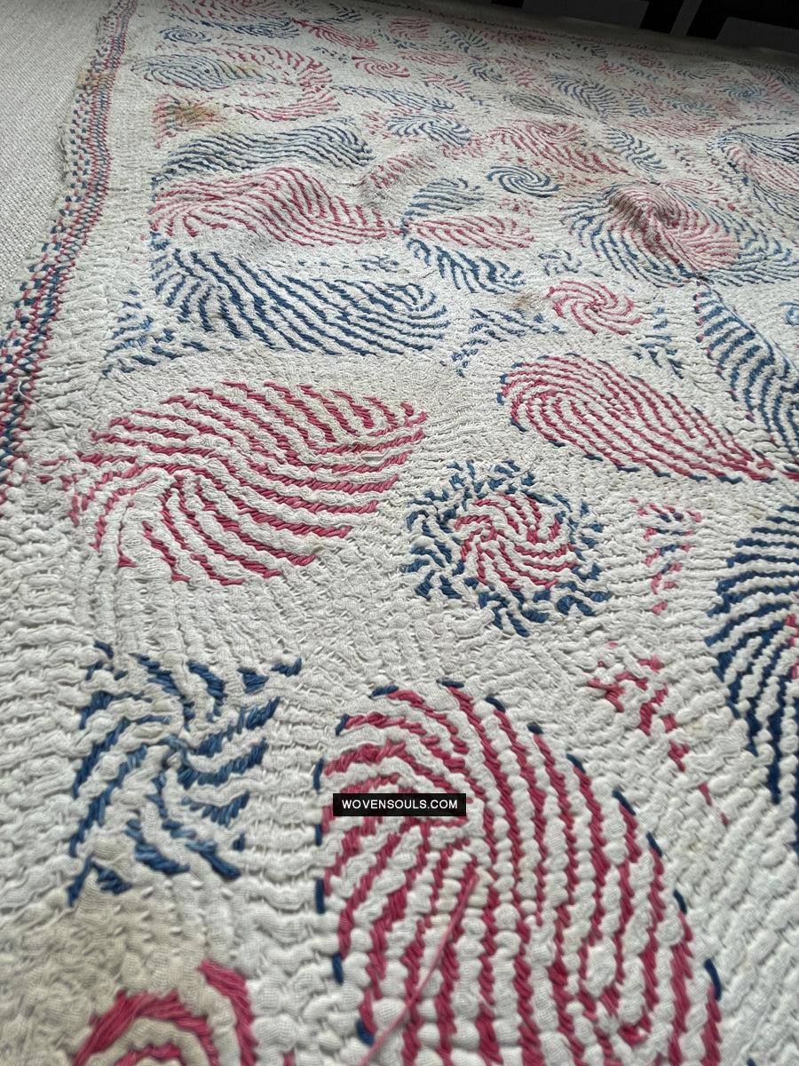 1677 Old Kantha Embroidery Bengal Textile Art-WOVENSOULS Antique Textiles & Art Gallery