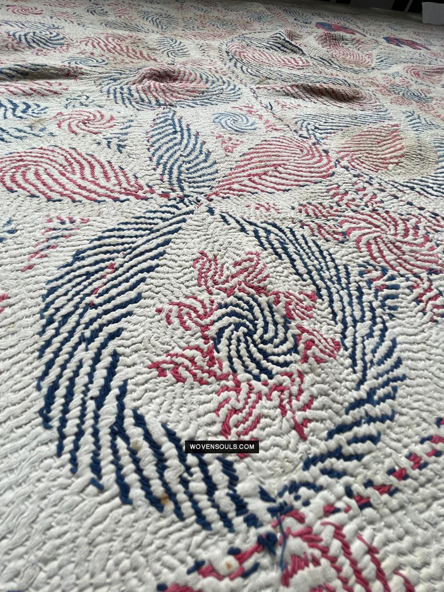 1677 Old Kantha Embroidery Bengal Textile Art-WOVENSOULS Antique Textiles & Art Gallery