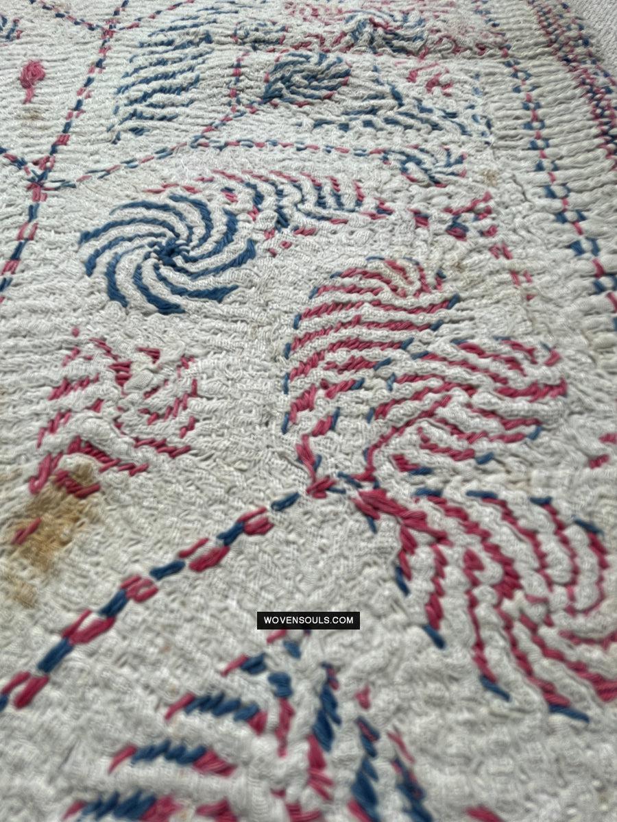 1677 Old Kantha Embroidery Bengal Textile Art-WOVENSOULS Antique Textiles & Art Gallery