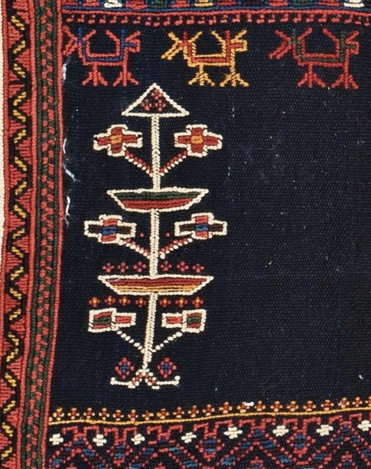 1678 Antique Afshar Soumac Kilim Rug-WOVENSOULS Antique Textiles & Art Gallery